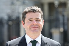 12/07/2013. The new Minister for European Affairs, Paschal Donohoe at a press briefing outside the dail. Paschal Donohoe replaces Lucinda Creighton, who resigned last night after voting against the government on the abortion legislation. Photo: Sasko Lazarov/Photocall Ireland