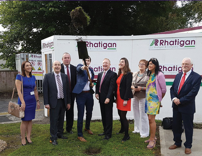 Health Minister Simon Harris breaks ground at a new primary care centre in Boyle, County Roscommon. 