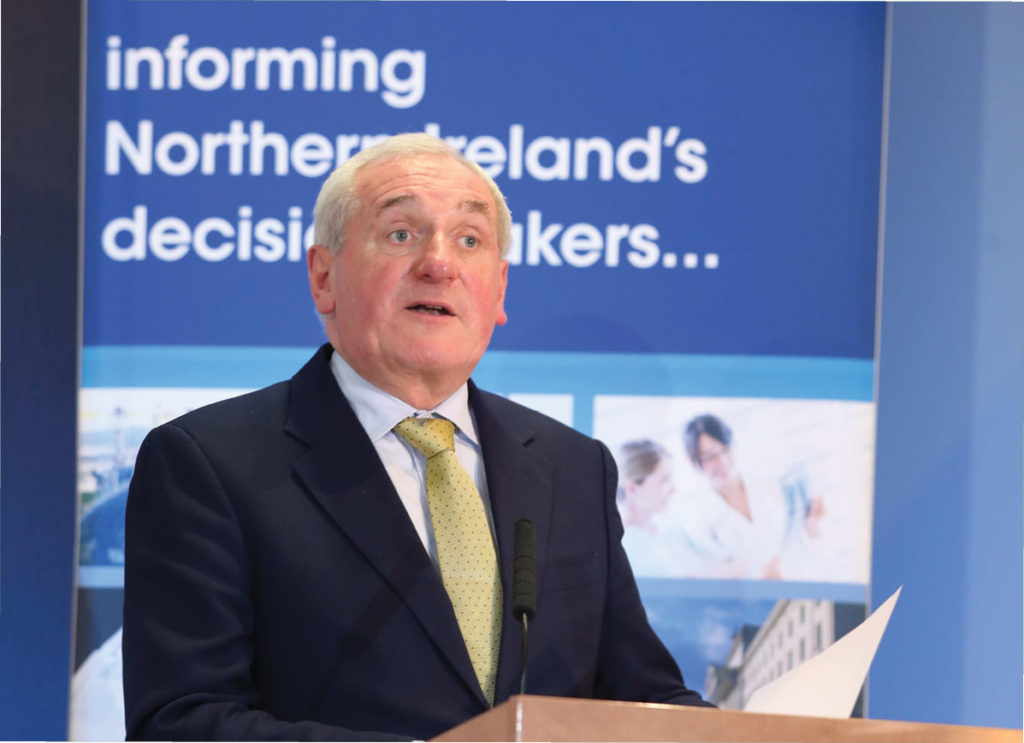 Addressing the 21st annual Northern Ireland Economic Conference, hosted in Derry, Bertie Ahern outlines his vision for the post-Brexit economy on the island of Ireland. Ciarán Galway speaks with the former Taoiseach.