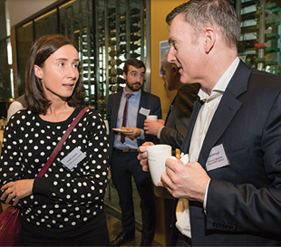 Niamh O’Grady, Mason Hayes & Curran with Des Carville National Treasury Management Agency. 