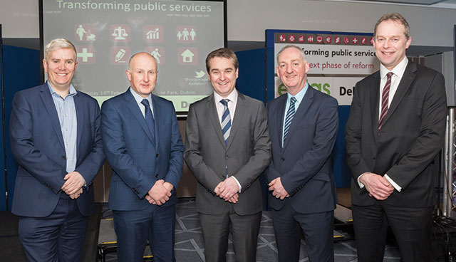 Alex Roberts, OECD; Shane Mohan, Deloitte; Robert Watt, Department of Public Expenditure and Reform; Peter Carey, Kildare County Council and Barry Lowry, Department of Public Expenditure and Reform.