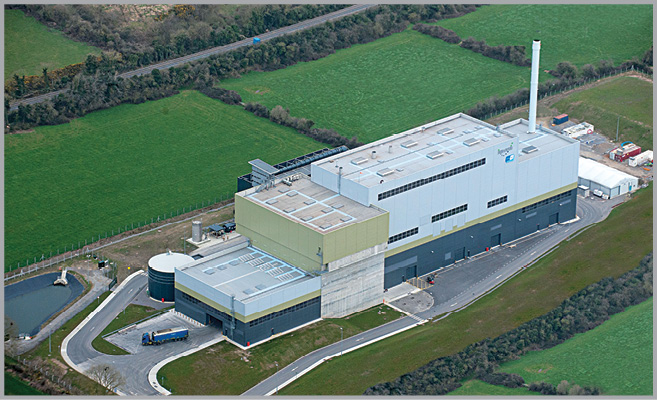 Indaver’s waste to energy facility at Duleek, County Meath.