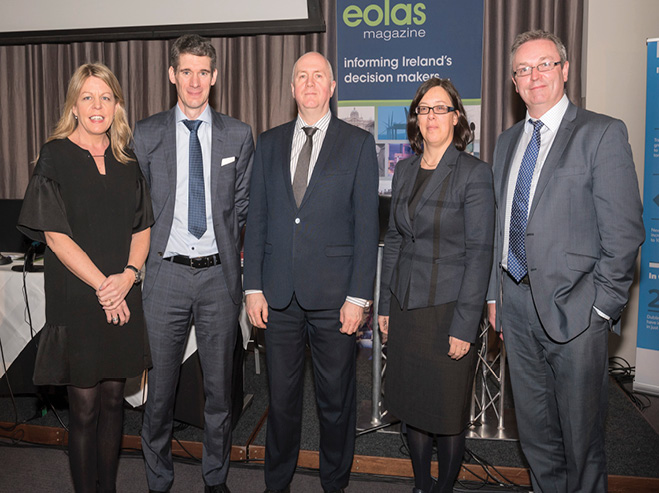 Fiona McCandless, Department for Infrastructure Northern Ireland; David Meredith, Teagasc; Neil Walker, Ibec; Anne Graham, National Transport Authority and David Walsh, Department of Housing, Planning, Community and Local Government.