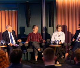 Audrey Carville, RTÉ; Vytenis Andriukaitis MEP; Claire Skentelbery, EuropaBio; Avril Daly, EURORDIS-Rare Diseases Europe; and Muiris O’Connor, Department of Health.